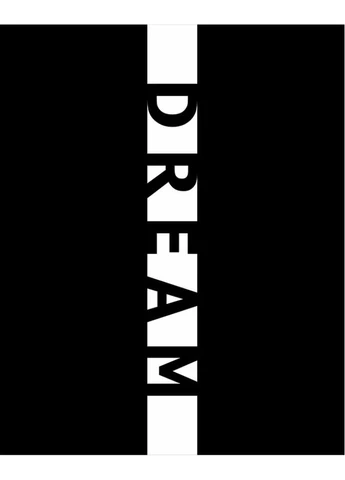 Чорна футболка чоловіча чорна з принтом dream з коротким рукавом Oldcom VFT