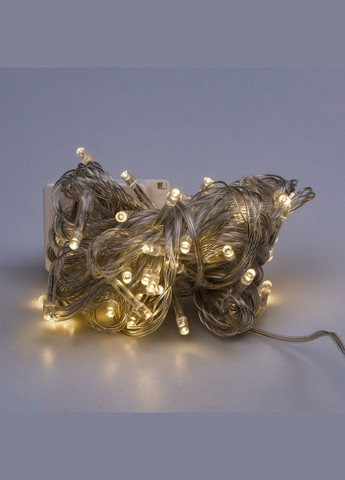 Гірлянда нитка світлодіодна GarlandoPro 50 LED 6м 8 режимов гірлянда новорічна Жовтий Garlando (315635819)