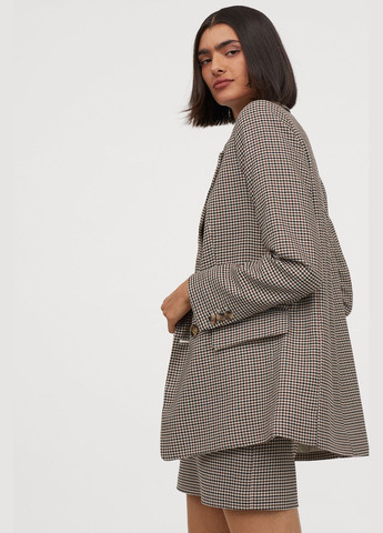 Цветной женский жакет H&M с узором пье-де-пуль «гусиная лапка» - демисезонный