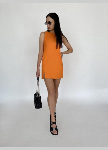Оранжевое женское платье hanaka orange s No Brand