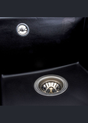 Гранітна мийка для кухні 4150 SOKIL матова (чорна) Platinum (269793904)