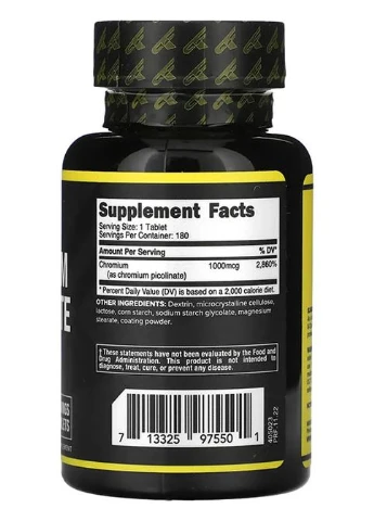 Chromium Picolinate 1000 mg 180 Tabs Primaforce (377538979)