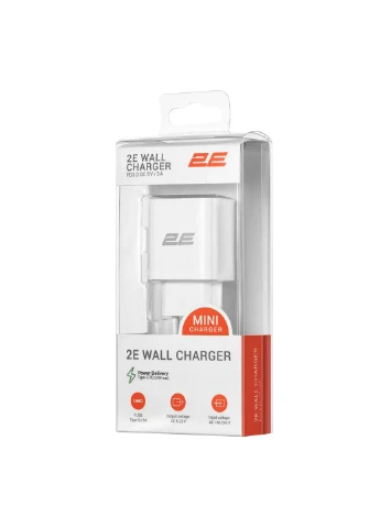 Зарядний пристрій мережевий 30Вт USB-C PD, 2E (393474034)