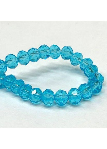 Намистини кришталеві рондель 4х3мм, нитка-135 од, блакитний прозорий Plus-plus (354795386)