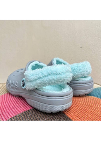Крокс Теплые Синие Сабо Unisex Baya Fuzz Strap Clog Navy Crocs Lined (349864913)