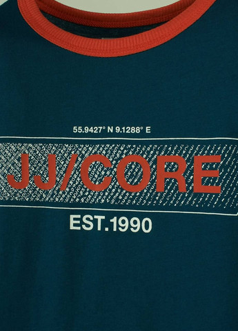 Синя футболка чоловіча з коротким рукавом Jack & Jones