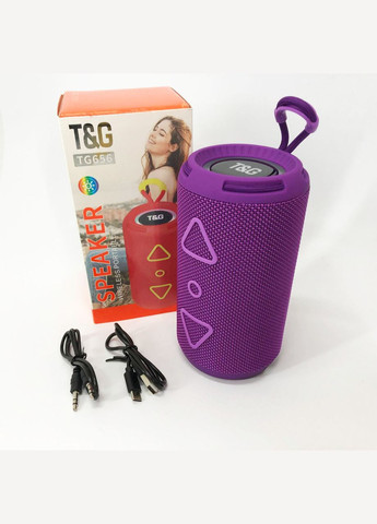 Bluetooth колонка портативная TG656 FM-радио, мощная переносная акустическая колонка. Цвет: лиловый No Brand (359474639)