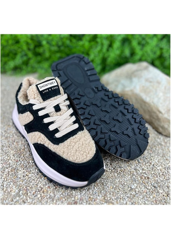 Жiночi кросiвки замшевi хутрянi Е-001095-5 Бежевi No Brand (305590152)