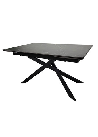 Стіл обідній розкладний MADISON CERAMIC 160(240)*90 чорний мат/чорний Intarsio (372178441)