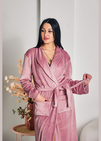 Халат довгий велюровий жіночий на запах No Brand халат (316261743)