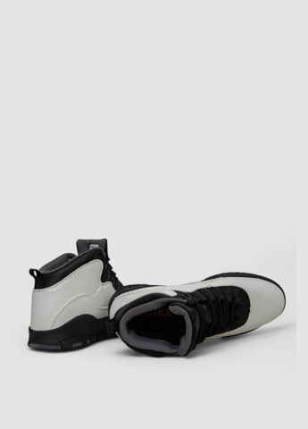 Черно-белые осенние ботинки мужские зимние на меху, 248rcx697 Ager