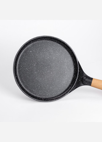 Алюминиевая блинная сковорода с мраморным антипригарным покрытием Ø 24 см, толстое дно Black HP-4-428B MGC (306848958)