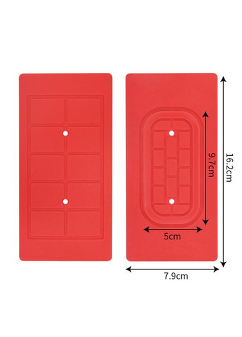 Силіконова накладка, килимок TE-701 для сепаратора, термостійка 162x79 мм Red No Brand (322568120)