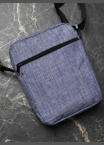 Барсетка фіолетовий меланж з чорним лого No Brand (330128503)