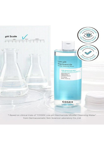Мицеллярная вода с ниацинамидом Low pH Niacinamide Micellar Cleansing Water, 400 мл COSRX (369927348)