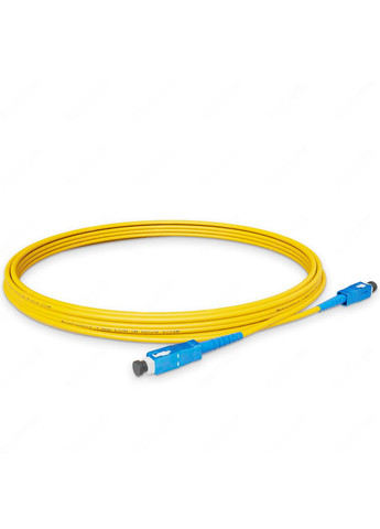 Патч-корд оптичний SC/UPC-SC/UPC Жовтий LSZH, Singlemode G.652.D (SM), Simplex, 3мм - 5 м NanoConnect (299337727)