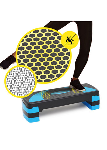 Степь-платформа 3-ступенчатая 78 х 29 х 10-20 см Black/Blue Cornix XR-0186 (342758490)