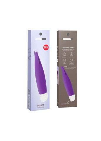 Вибратор с лепестками VOLITA, фиолетовый, компактный, очень тихий, на батарейках Fun Factory (315498243)