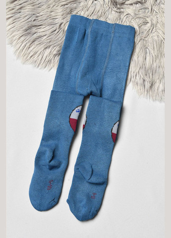 Колготи дитячі махрові для хлопчика синього кольору з малюнком Let's Shop (306426725)