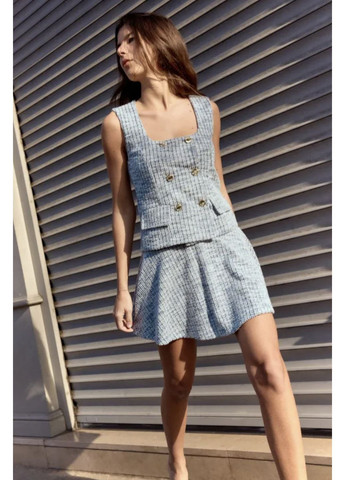 Двобортний топ жилетка жакардова Zara двобортний топ (364976043)