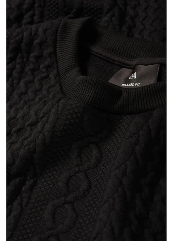 Чорний світшот relaxed fit C&A однотонний (369552327)