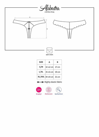Alabastra crotchless thong L/XL Obsessive (297138737)