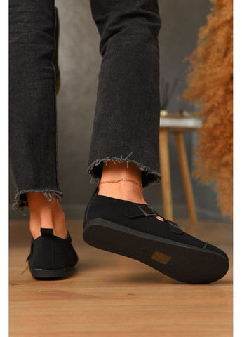 Let's Shop Туфлі жіночі чорного кольору лофери чорний з штучний нубук, україна — демісезон (361230465)