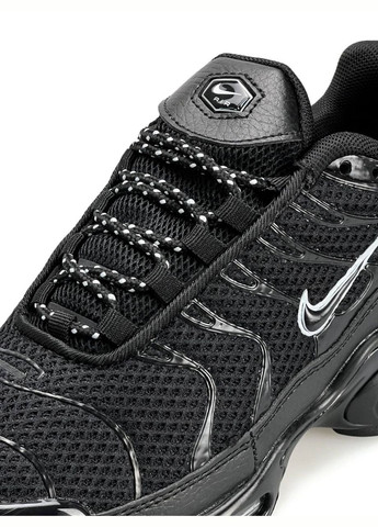 Кросівки жіночі Nike No Brand Air Max Plus All Black White чорні демісезони (321996888)