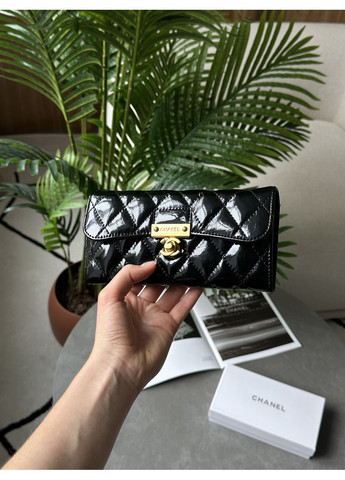 Гаманець Black Patent Leather Wallet Black No Brand (355342898)