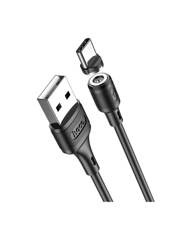 Кабель X52 USB to Type-C 3A, 1m, PVC, PVC connectors, magnetic, Black Hoco (391038500)
