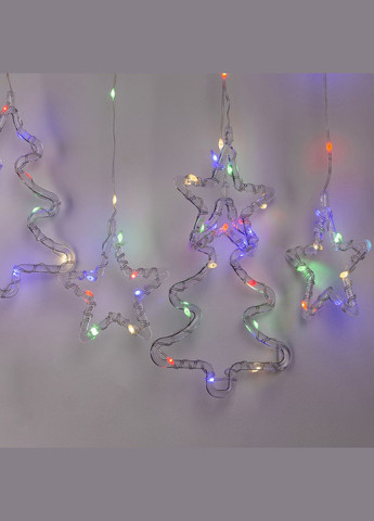 Гирлянда штора светодиодная GarlandoPro звезда и елка 120LED 3х0,9м 8 режимов 1733069ML Garlando (353505051)