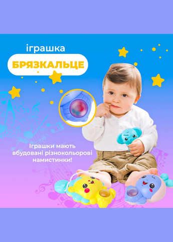 Мобіль дитячий акумуляторний на ліжечко з проектором NeoBaby, музична карусель 3в1 на ліжечко, рожевий No Brand (300076204)