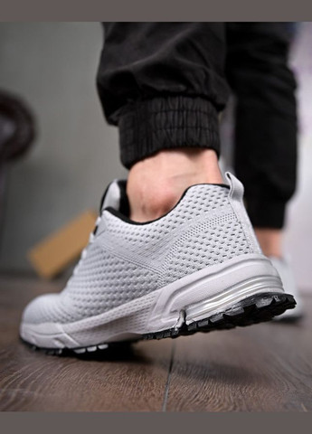 Серые летние мужские летние кроссовки серые сетка No Brand