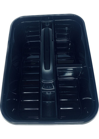 Органайзер переносной с ручкой для моющих средств на 3 секции чёрный No Brand (315633273)