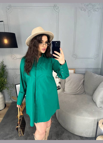 Зеленая женская рубашка-туника цвет зеленый р.46/48 449606 New Trend