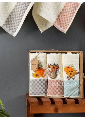 Кухонні вафельні рушники "Гарбуз" No Brand помаранчевий