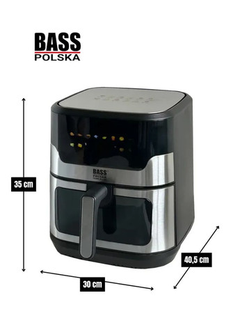 Аерофритюрниця 9 л,2000 Вт, з оглядовим вікном та Wi-Fi, BH10885 Bass Polska (368698024)