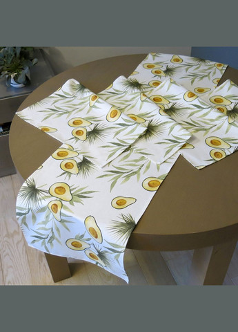 Набір з 2 сервірувальних килимків - підтарільників, серветка під тарілку "Авокадо" Maystat (305390630)