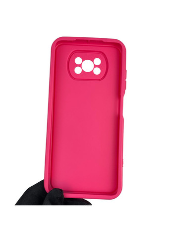 Чехол силиконовый Soft Touch с 3D принтом Майнкрафт для Poco X3 малиновый (Полная защита камеры) Xiaomi (373424956)