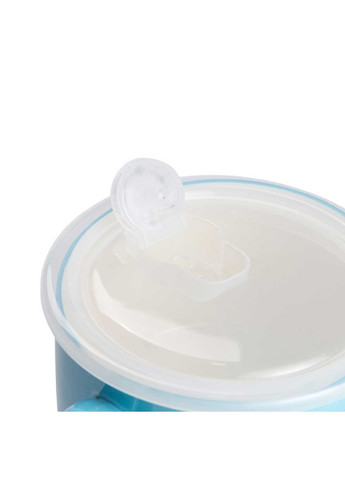 Миска для локшини керамічна Summer Time 770 мл з герметичною кришкою, блакитний Yiwu (328603959)