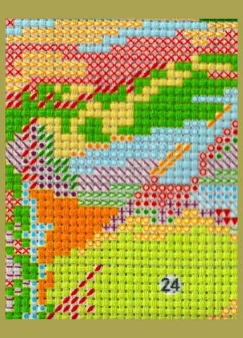 Набір для вишивання за нанесеною на канву схемою "Lavender Girl". AIDA 14CT printed 28*34 см Joy Sunday (313614683)