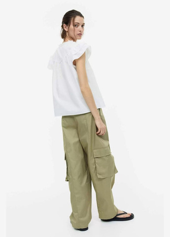 Біла блуза з бавовни H&M