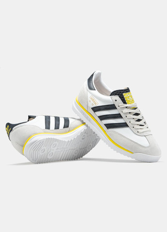 Білі Осінні кросівки чоловічі і жіночі adidas sl 72 white black yellow | адідас сл 72 білі No Brand