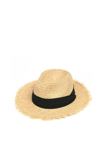 Шляпа федора женская рафия желтая EDEN LuckyLOOK 046-673 (289478359)
