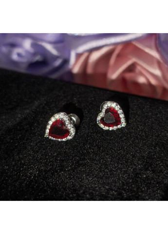 Серьги с сердечками пандора, серьги красные сердечки, серьги сердечко, серьги красное сердце пандора, серьги с камнями Fashion Jewelry (366817802)