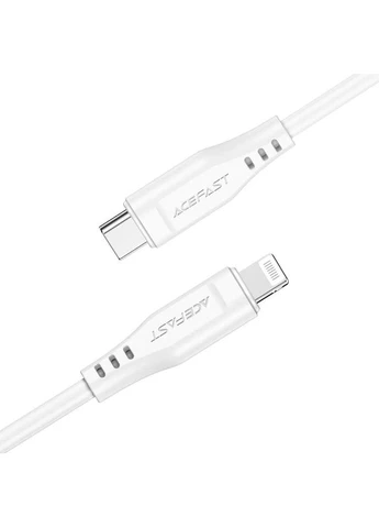 Кабель C3-01 Type-C to iP 3A, 30W, TPE, TPE connectors, White Acefast (388967419)
