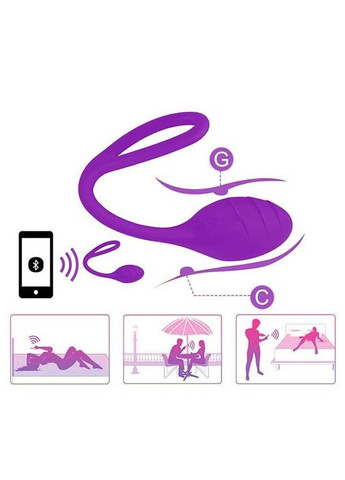Смарт-виброяйцо для клитора и точки G для женщин 10 режимов фиолетовое No Brand (366665607)