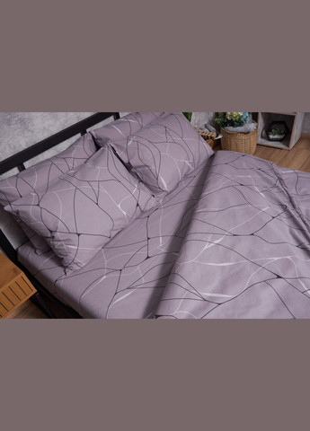 Комплект постільної білизни Бязь Gold Люкс сімейний 143х210х2 наволочки 2х50х70 (MS-820004121) Moon&Star Graphite (288536322)