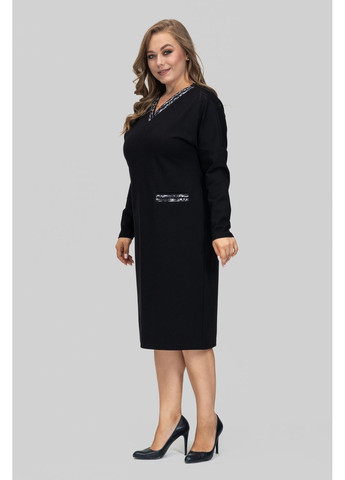 Чорна жіноча трикотажна сукня лана all posa (ap102615p) A'll Posa