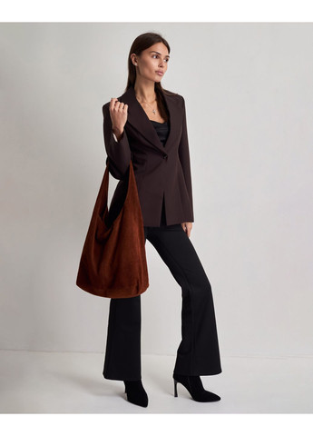 Сумка-мішок жіноча 1234 руда замша Italy (371763330)